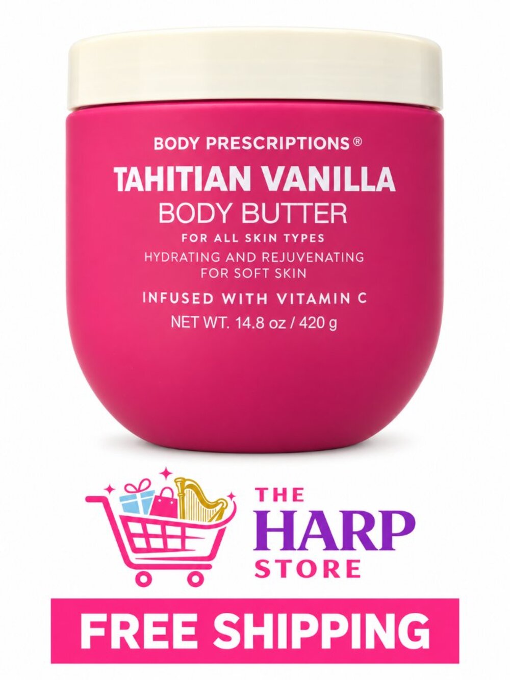 Body Prescriptions Tahitian Vanilla Vitamin C Body Butter 14.8 oz